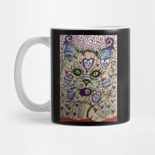 colorful abstract cat Mug